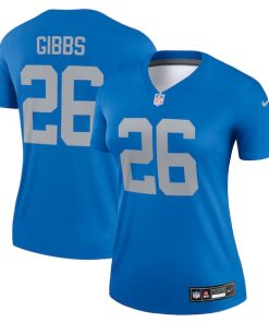 Jahmyr Gibbs Detroit Lions Nike Women's Alternate Legend Player Performance Top -  Blue