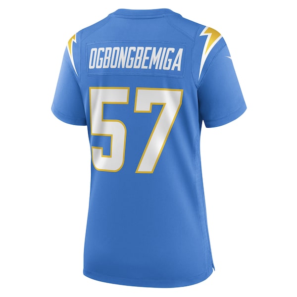 Amen Ogbongbemiga Los Angeles Chargers Nike Women's Game Player Jersey - Powder Blue - Image 3