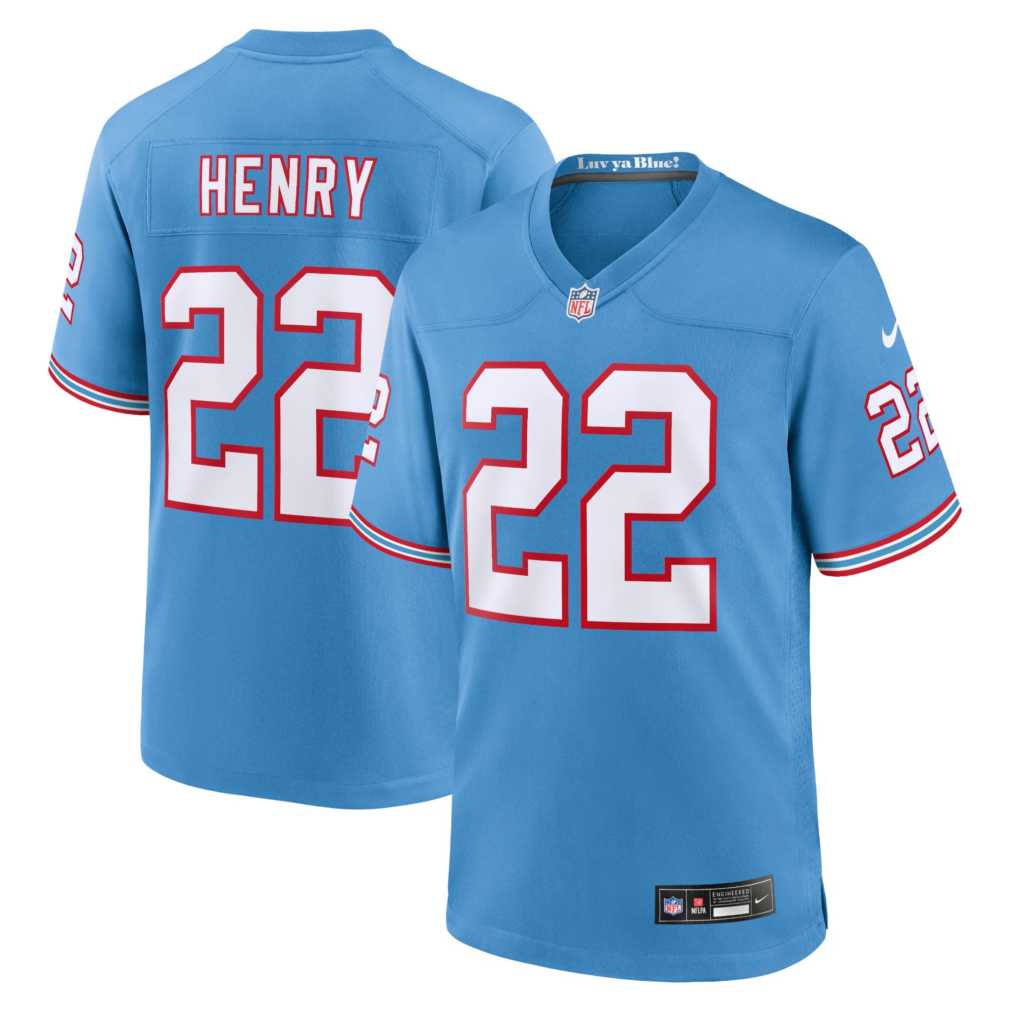 Derrick Henry Tennessee Titans Nike Game Jersey - Navy/Light Blue - Image 5