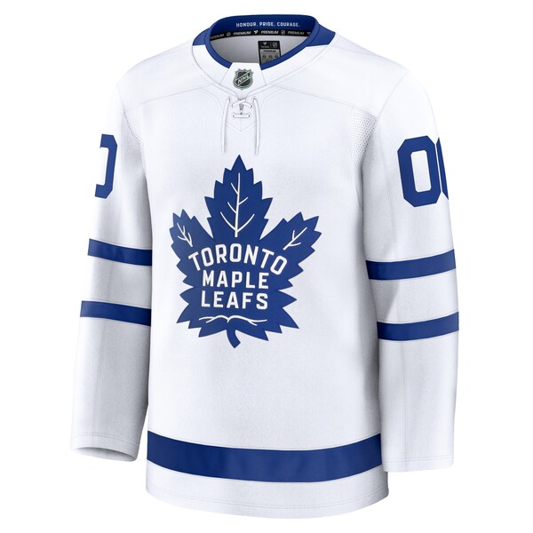 Toronto Maple Leafs Away Premium Custom Jersey - White/Blue/Black - Image 4