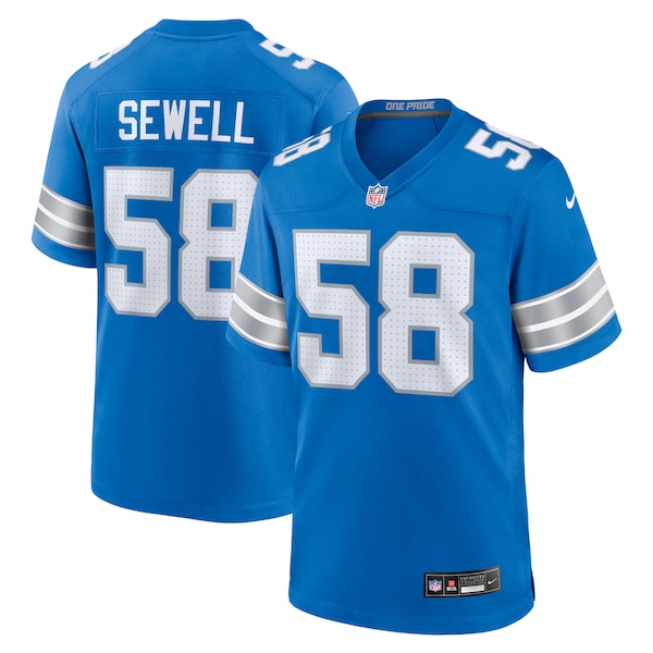 Penei Sewell Detroit Lions Nike Game Jersey - Blue/Black - Image 2
