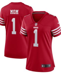 Number 1 Mom San Francisco 49ers Nike Women's Game Jersey - Scarlet