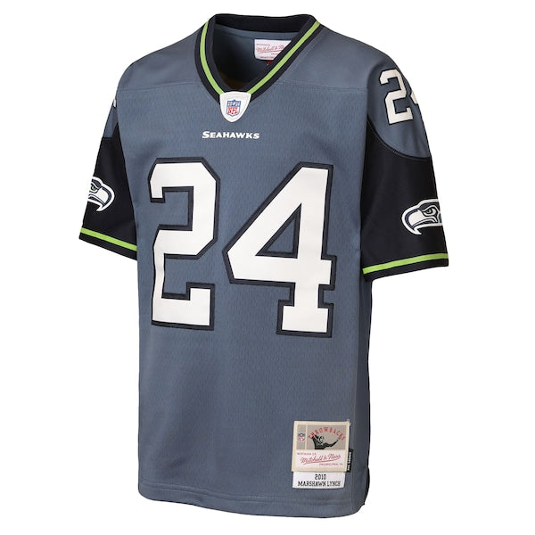 Marshawn Lynch Seattle Seahawks Youth Legacy Jersey - Blue - Image 2