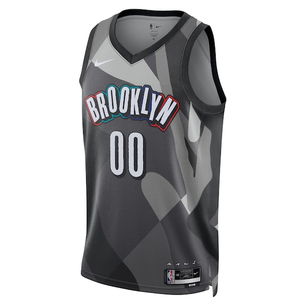 Brooklyn Nets Nike Unisex 2024/25 Custom Swingman Jersey - City Edition - Gray - Image 2