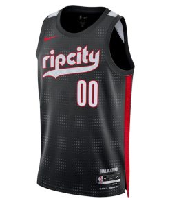 Alternative view of Portland Trail Blazers Nike Unisex 2024/25 Custom Swingman Jersey - City Edition - Black