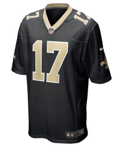 Alternative view of A.T. Perry New Orleans Saints Nike Team Game Jersey -  Black