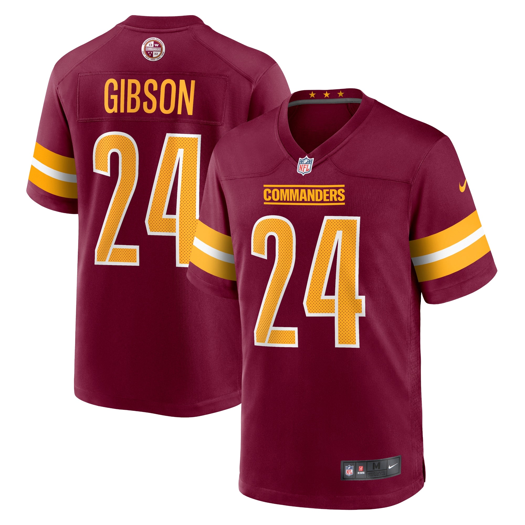 Antonio Gibson Washington Commanders Nike Youth Game Jersey - White/Black/Burgundy - Image 8