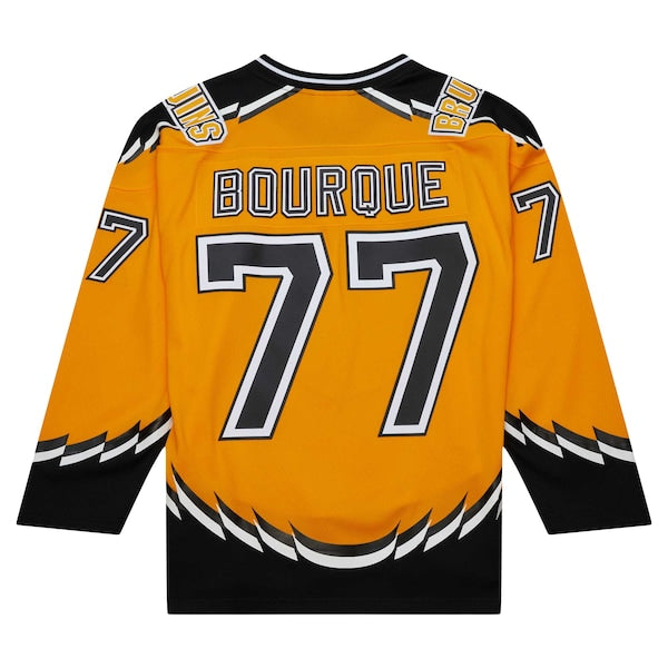 Ray Bourque Boston Bruins 1996/97 Captain Patch Blue Line Player Jersey - Gold - Image 4