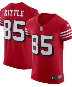 Alternative view of George Kittle San Francisco 49ers Nike Alternate Vapor Elite Jersey - Red/Scarlet/White
