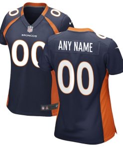 Denver Broncos Nike Women's Alternate Custom Game Jersey - Navy