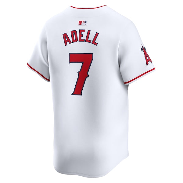 Jo Adell Los Angeles Angels Nike Home Limited Player Jersey - White - Image 3
