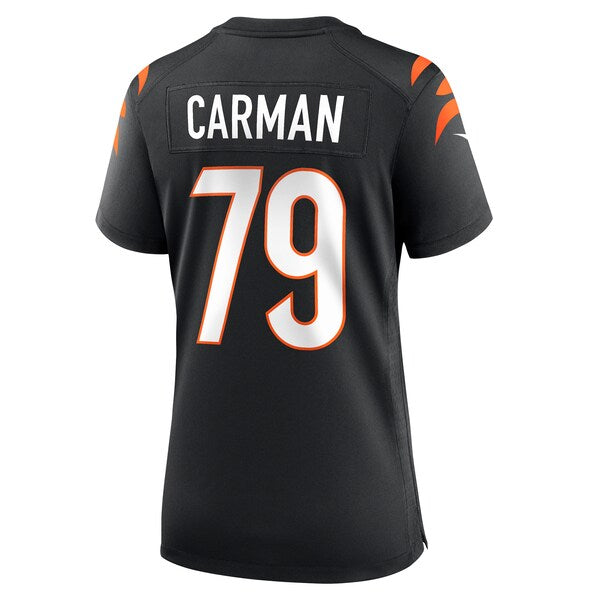 Jackson Carman Cincinnati Bengals Nike Women's Game Jersey - Black - Image 3
