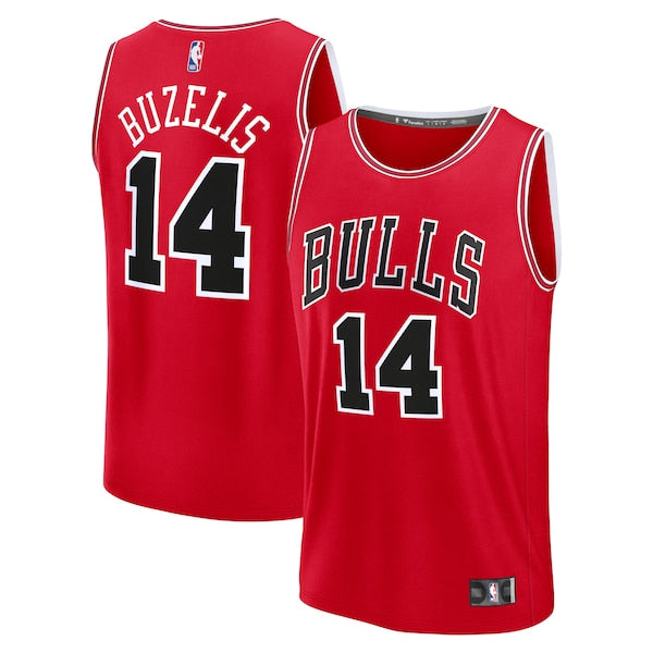 Matas Buzelis Chicago Bulls Fast Break Replica Player Jersey - Icon Edition - Red