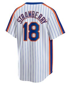 Alternative view of Darryl Strawberry New York Mets Nike Home Cooperstown Collection Player Jersey - White