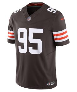 Alternative view of Myles Garrett Cleveland Browns Nike Vapor F.U.S.E. Limited Jersey - Brown