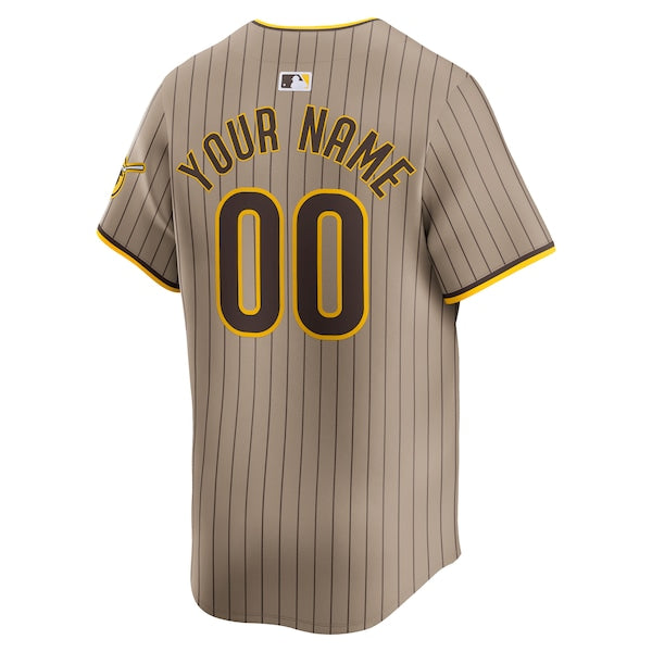 San Diego Padres Nike Alternate Limited Custom Jersey?ยจC Khaki - Image 3