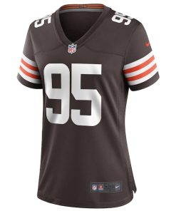 Alternative view of Myles Garrett Cleveland Browns Nike Women's Player Game Jersey - Brown