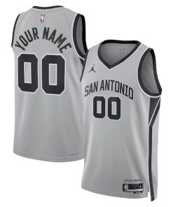 San Antonio Spurs Jordan Brand Unisex Swingman Custom Jersey - Statement Edition - Silver