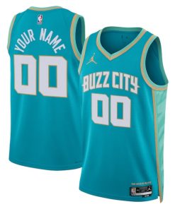 Charlotte Hornets Jordan Brand Unisex 2023/24 Custom Swingman Jersey - Teal - City Edition