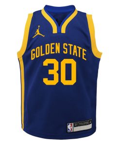 Alternative view of Stephen Curry Golden State Warriors Jordan Brand Preschool 2022/23 Statement Edition Jersey - Royal