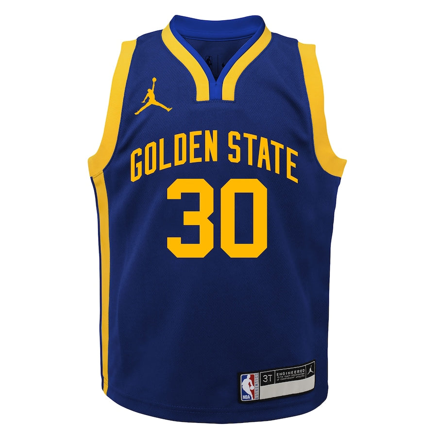 Stephen Curry Golden State Warriors Jordan Brand Preschool 2022/23 Statement Edition Jersey - Royal - Image 2