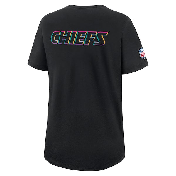 Kansas City Chiefs Nike Women's 2025 NFL Crucial Catch Tri-Blend Dri-FIT T-Shirt - Black - Image 3