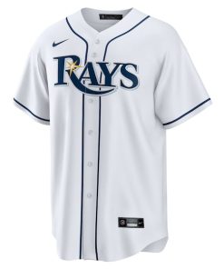 Alternative view of Yandy D¨ªaz Tampa Bay Rays Nike Home  Replica Player Jersey - White