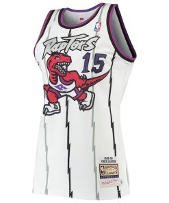 Alternative view of Vince Carter Toronto Raptors 1998/99 Hardwood Classics Authentic Jersey - White