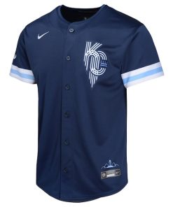 Alternative view of Kansas City Royals Nike Youth City Connect Limited Jersey - Navy