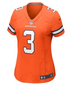 Alternative view of Russell Wilson Denver Broncos Nike Women's Player Game Jersey - Orange