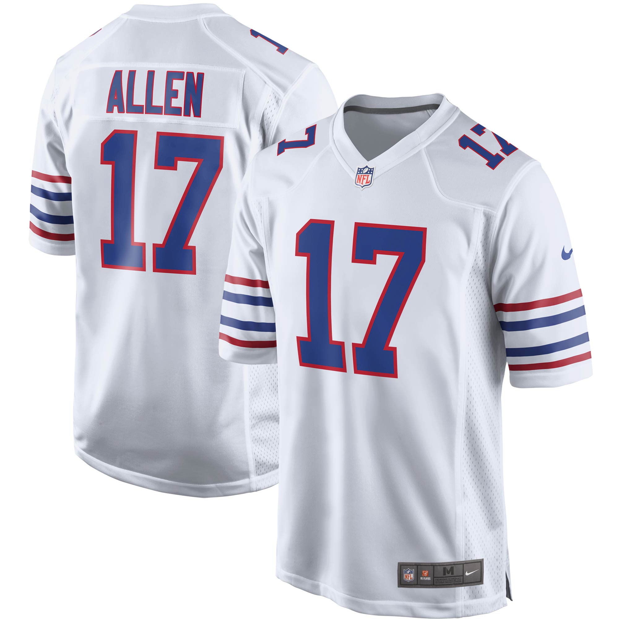 Josh Allen Buffalo Bills Nike Alternate Game Jersey - Red/Royal/White - Image 4