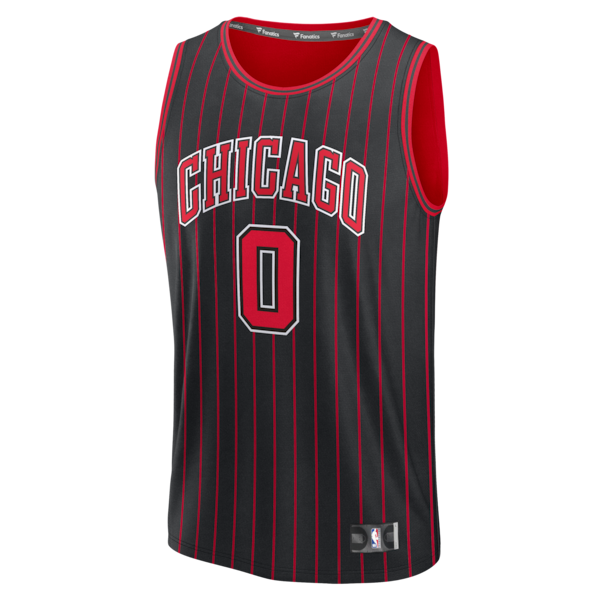 Coby White Chicago Bulls Fast Break Jersey - Statement Edition - Black - Image 2