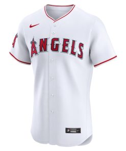 Alternative view of Los Angeles Angels Nike Home Elite Jersey - White