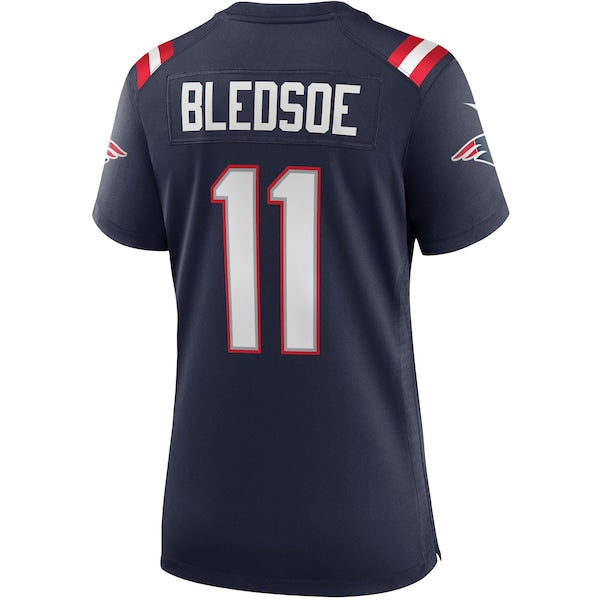 Drew Bledsoe New England Patriots Nike Women's Game Retired Player Jersey - Navy/Red - Image 4