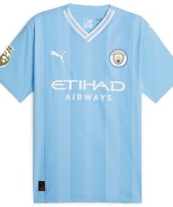 Alternative view of Bernardo Silva Manchester City Puma 2023/24 Authentic Player Jersey - Sky Blue