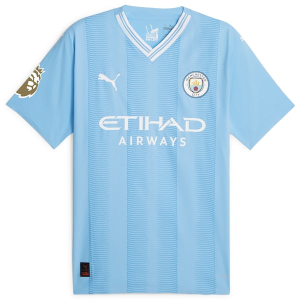 Bernardo Silva Manchester City Puma 2023/24 Authentic Player Jersey - Sky Blue - Image 2
