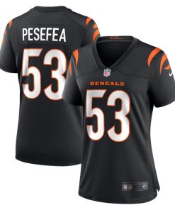 TJ Pesefea Cincinnati Bengals Nike Women's Team Game Jersey -  Black