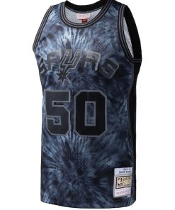 Alternative view of David Robinson San Antonio Spurs Hardwood Classics 1998/99 Tie-Dye Swingman Jersey - Black