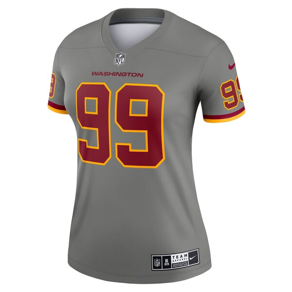 Chase Young Washington Football Team Nike Women's Inverted Legend Jersey - Gray - Image 2