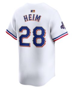 Alternative view of Jonah Heim Texas Rangers Nike 2024 Gold Collection Limited Player Jersey?¨C White