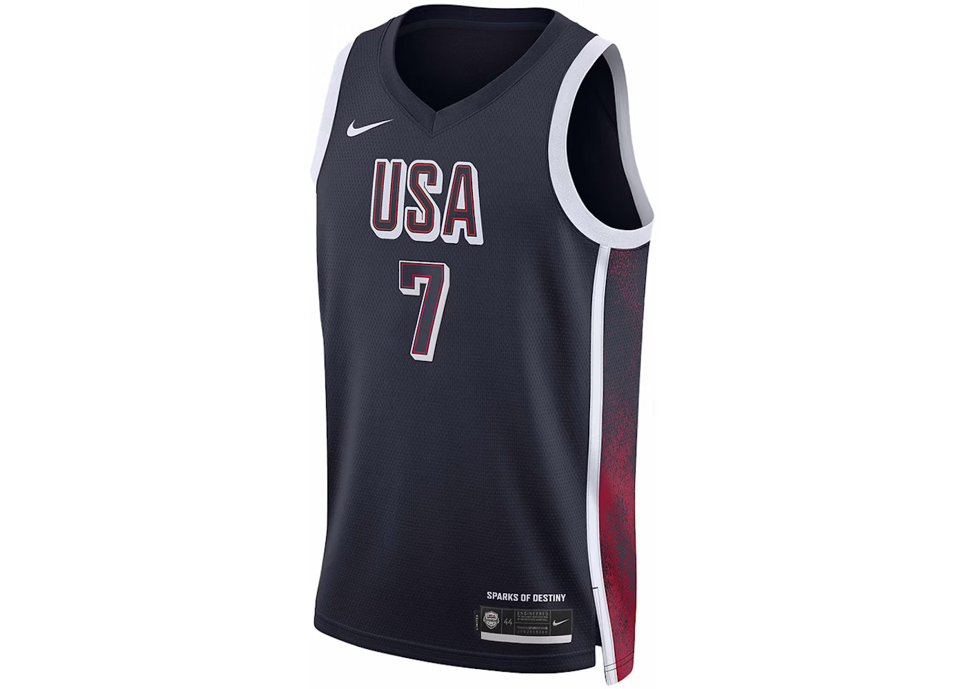 Kevin Durant USA #7 Nike 2024 Swingman Player Jersey - Navy - Image 3