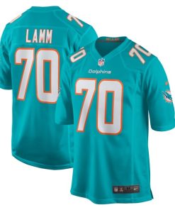 Kendall Lamm Miami Dolphins Nike Home Game Player Jersey - Aqua