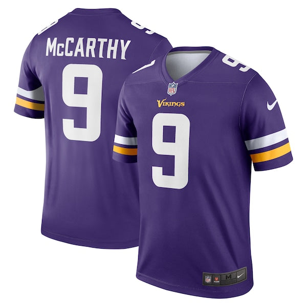 J.J. McCarthy Minnesota Vikings Nike Team Legend Player Performance Jersey - Purple/White - Image 2