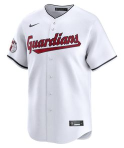 Alternative view of Cleveland Guardians Nike Home Limited Custom Jersey - White