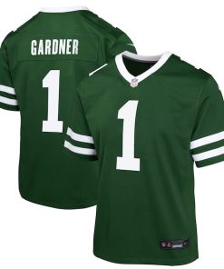 Ahmad Sauce Gardner New York Jets Nike Youth Game Jersey - Legacy Green