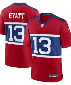 Jalin Hyatt New York Giants Nike Youth Alternate Player Game Jersey - Century Red