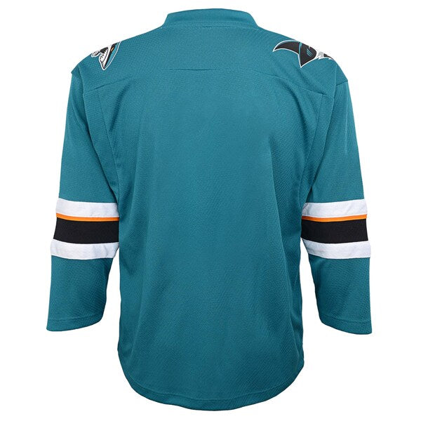 San Jose Sharks Youth Home Replica Blank Jersey - Teal - Image 3
