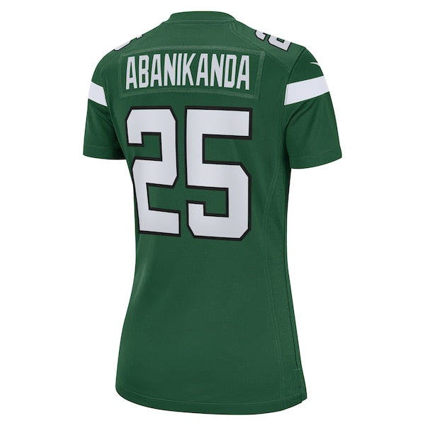 Israel Abanikanda New York Jets Nike Women's Game Jersey - Gotham Green - Image 3