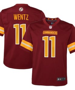 Carson Wentz Washington Commanders Nike Youth Game Jersey - Burgundy/Black/White