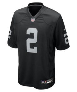 Alternative view of Ashton Jeanty Las Vegas Raiders Nike 2025 NFL Draft First Round Pick Game Jersey - Black